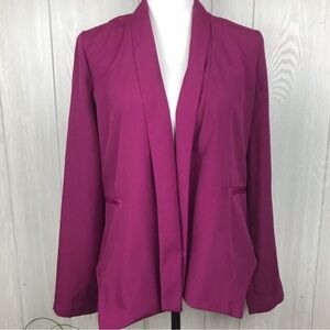 Harper and Gray purple open front blazer jacket
